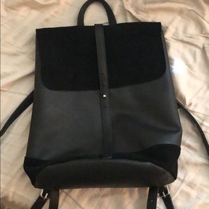 Black backpack purse